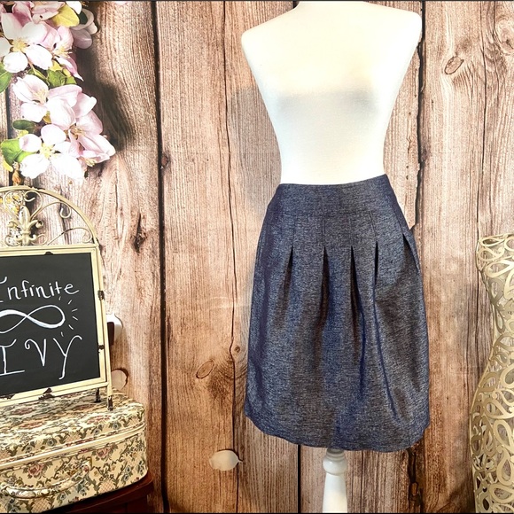 Ann Taylor Dresses & Skirts - Ann Taylor Soft Pleat Metallic Skirt